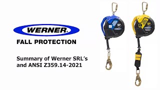 Werner Fall Protection - Tech Talk - SRLs and ANSI z359.14-2021