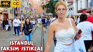 ?? Istiklal Avenue Taksim Istanbul tourist area istanbul 2023 Turkey Walking Tour Tourist Guide 4k