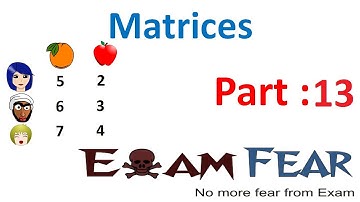 Maths Matrices part 13 (Example Scalar matrices) CBSE Mathematics XII