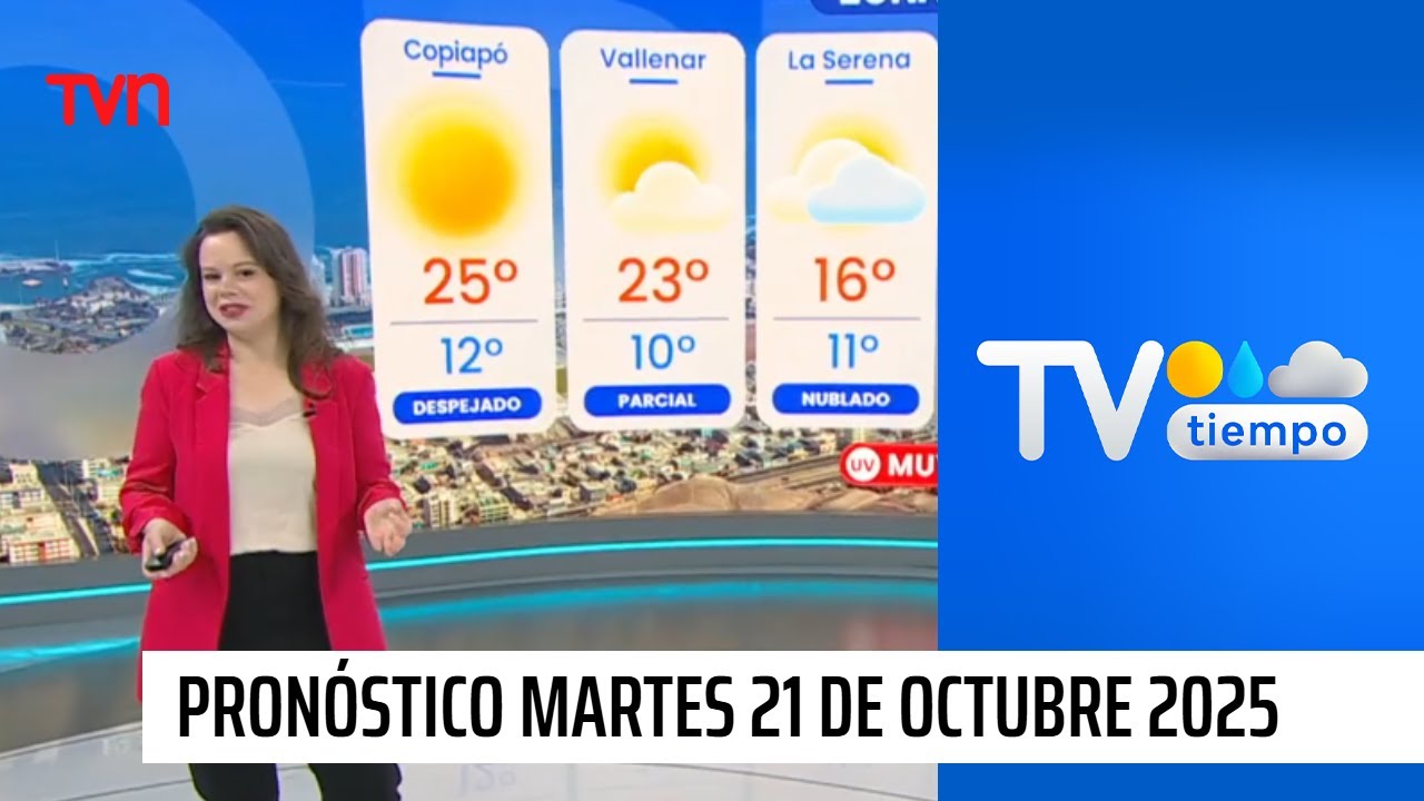 Pronóstico del tiempo: Martes 21 de octubre 2025 | TV Tiempo