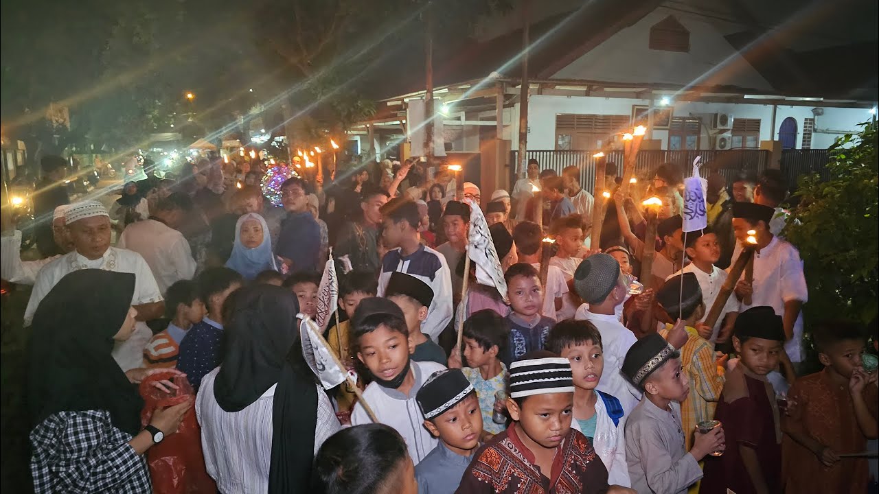 Pawai Obor 1 Syawal 1444 H Masjid Nurul Iman Benda Baru | 4K 60fps