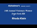 Rhoda Klein | Visionary Women Caregiver Awards 2020
