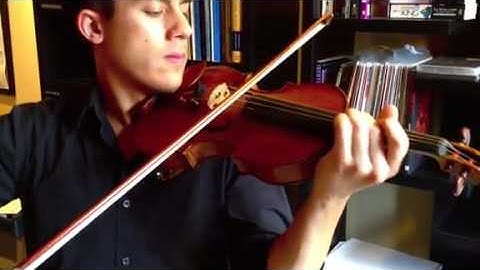 Concertmaster Gabriel Lefkowitz practicing