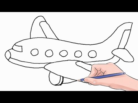 How to Draw an Airplane Easy Step by Step - YouTube