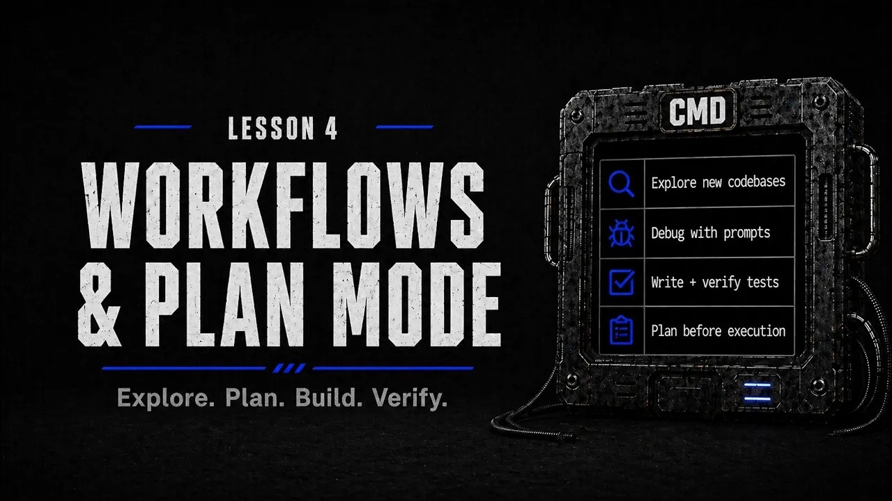 4. Best Practices: Common Workflows and Plan mode - YouTube