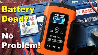 Using a cheap battery charger to restore a dead car battery