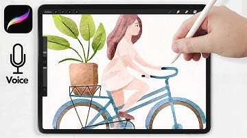 Botanical Bicyclist  // Watercolor Bicycle Lady Tutorial // Watercolor for Procreate Tutorial