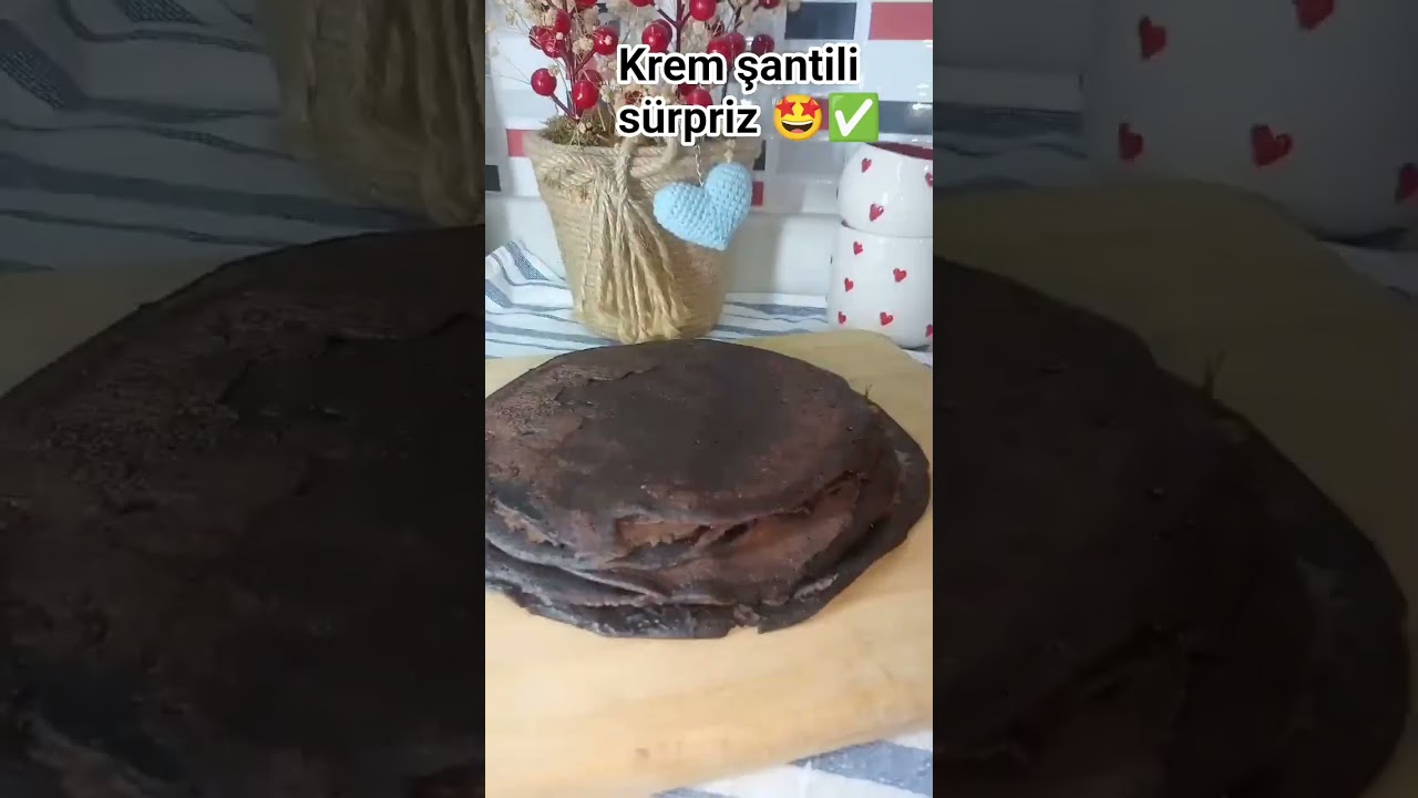 Krem şantili sürpriz 😍✅ #viral #pyp #krep#tatlıtarifleri #çikolata #kolaytarifler #love