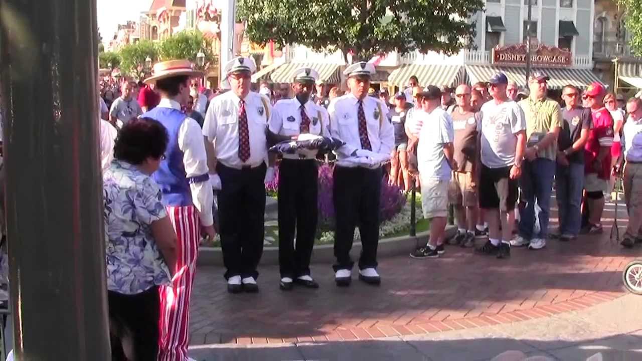 Flag Lowering Ceremony -- Disneyland -- July 4th, 2013