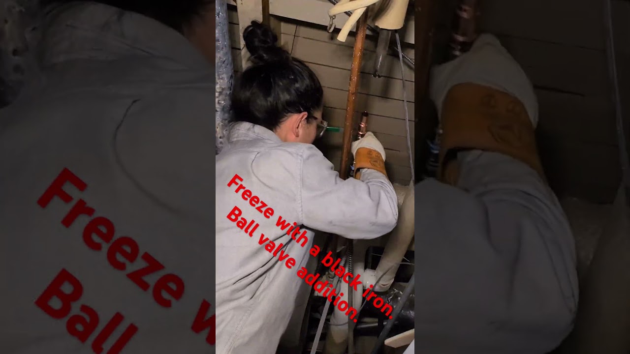 Freeze live line to add an isolation valve