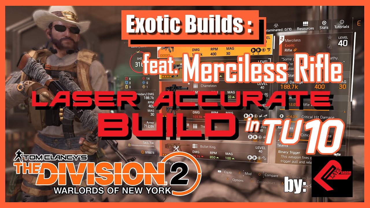 Merciless Rifle LASER in TU10 | The Division 2 | TIPS by Random Plays