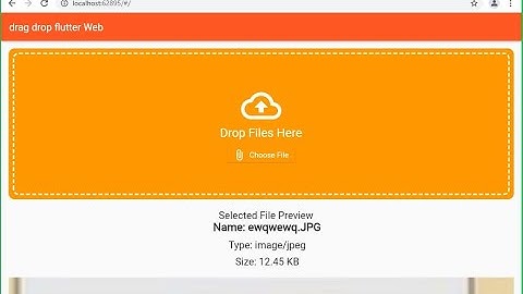 flutter web file chooser #drag&Drop #filepicker #file chooser