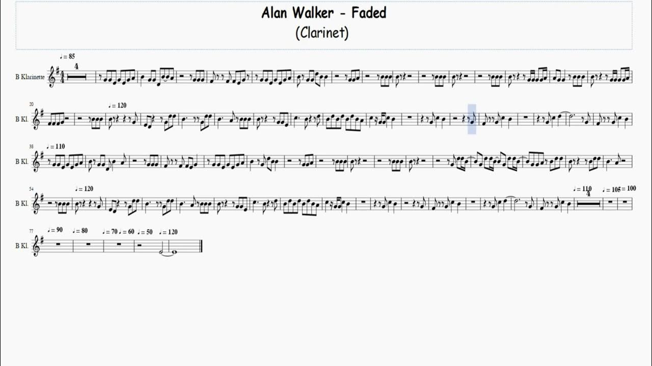 Alan Walker Faded Free Sheet Music YouTube