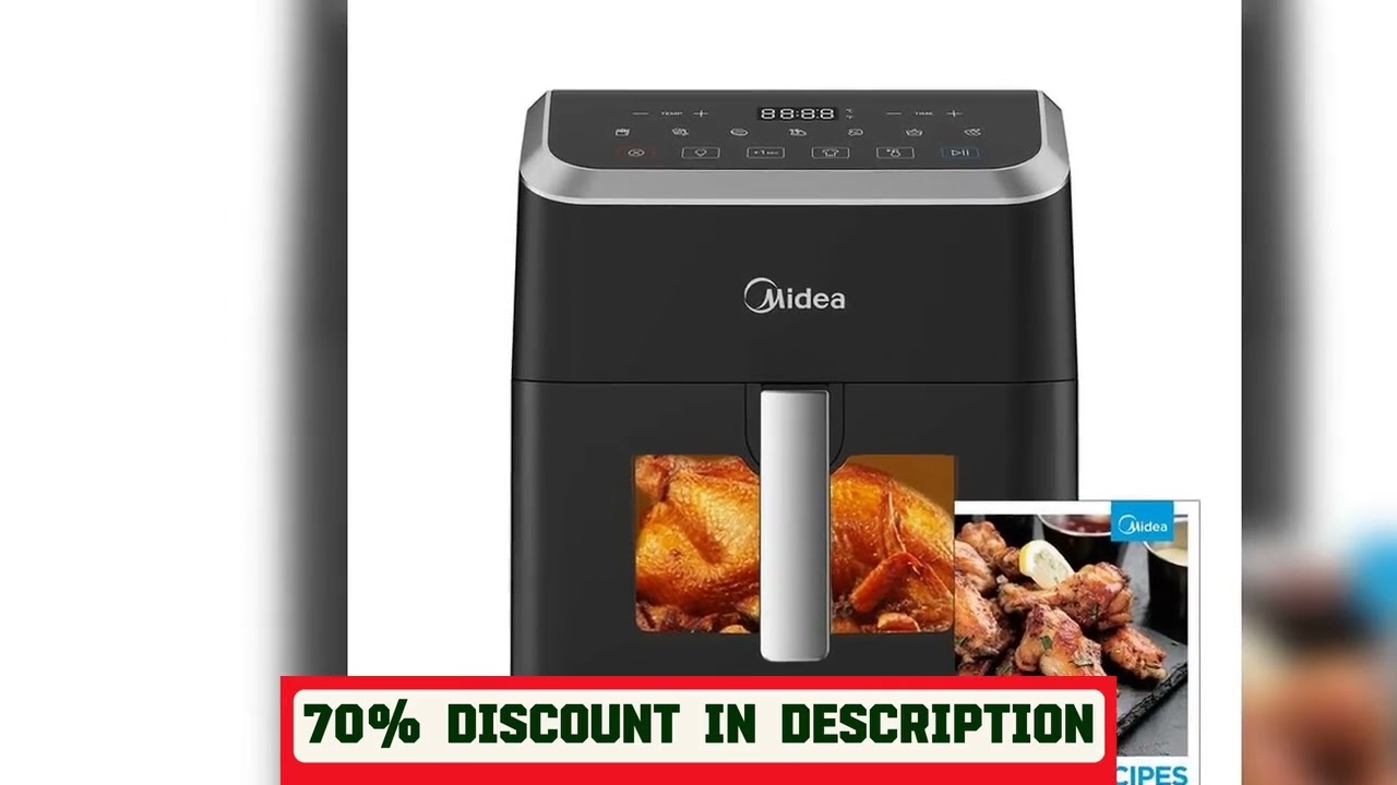 A must-have product! Midea Hot Air Fryer 7L Capacity, HeatXpress Technology, 90% Less Oil, Energy