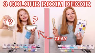 3 COLOR CLAY ROOM DECOR CHALLENGE *DIY Marbled Coasters & Ring Dishes Twin Telepathy Ruby and Raylee