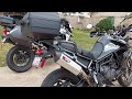 Triumph tiger 900 rally  gt stock exhaust  scorpion serket sound side by side real time