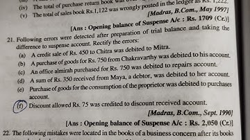 #rectificationoferror #2M ACCOUNTS TAMIL #T.S REDDY FINANCIAL ACCOUNTING RECTIFICATIONOFERROR 21 SUM