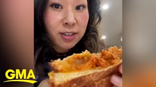 How to make kimchi grilled cheese, TikTok’s 1st viral recipe of 2023 l GMA