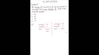 SAT Math Statistics Shorts (Question 3)