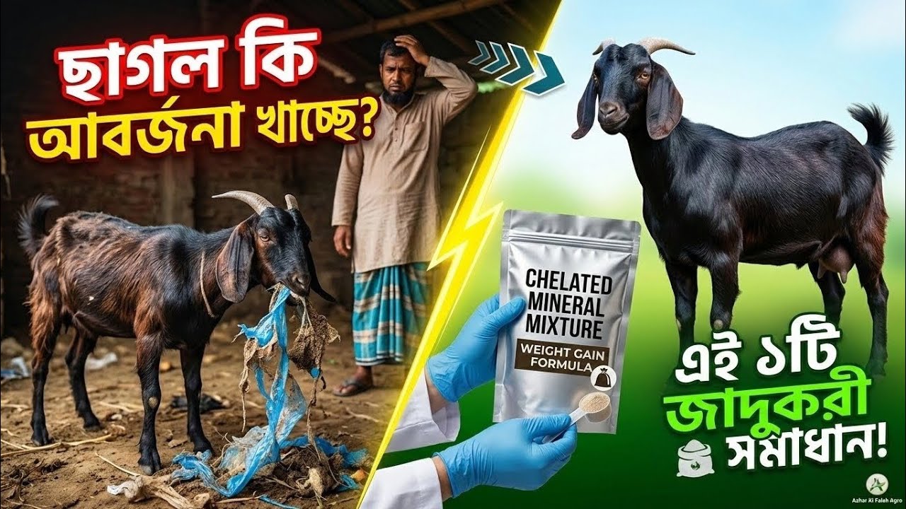 ছাগল মাটি বা পলিথিন খাচ্ছে? খামারের লাভ দ্বিগুণ করার সিক্রেট (মিনারেল মিক্সচার) | Goat Nutrition