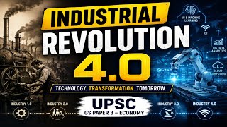 Industrial Revolution 4.0 Explained | Industry 4.0, AI, IoT, Automation | UPSC Current Affairs