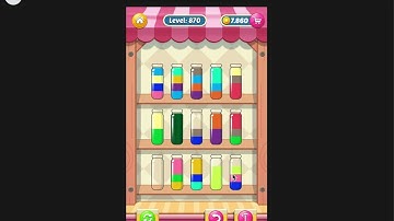 Water Sort Puzzle I Level 870 I  Facebook I SOLVED