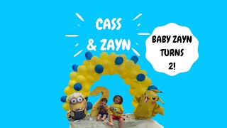 Baby Zayn Turns Two - Casszayn - Yellow Birthday Party - For Kids - Minions - Pikachu - Spongebob