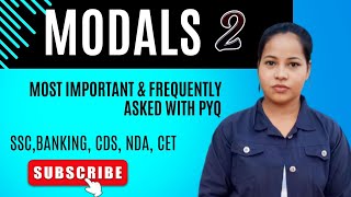 MODALS |  uses of Modals| English grammar -02 | for SSC, CDS, NDA, CET | By ANII Ma'am