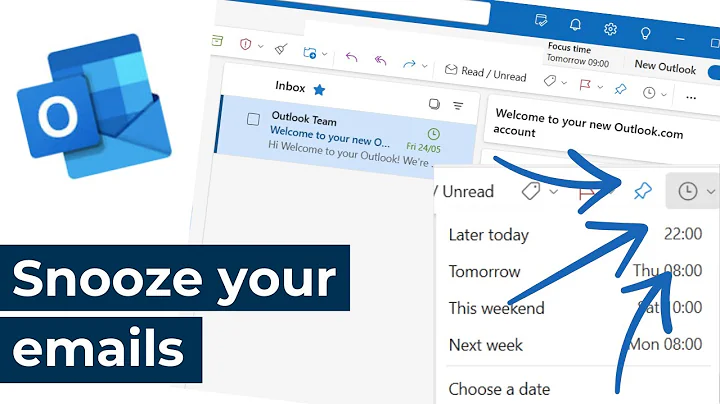 Microsoft Outlook - Snooze your emails to keep your mailbox clear