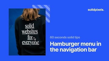 Hamburger menu in the navigation bar | 60 seconds solid tips