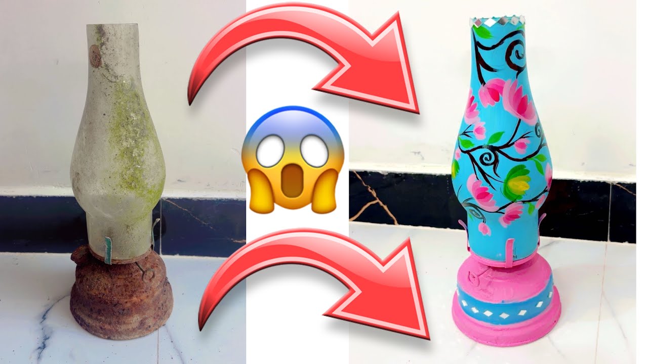 Старый фонарь 🏮 переделка старинной лампы, покраска, отходы, потрясающий астатичный декор для дома