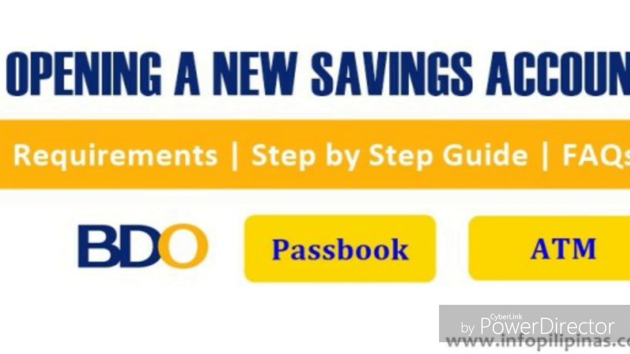 HOW TO APPLY FOR BDO SAVINGS ACCOUNT? STEP TO STEP GUIDELINES YouTube