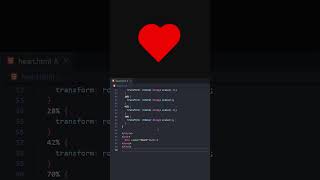 heartbeat animation using html and css #htmlcss #cssanimation