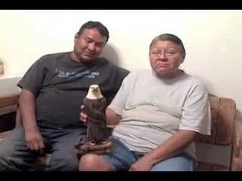 Navajo Bald Eagle Wood Carving by Marvin Jim & Grace Begay