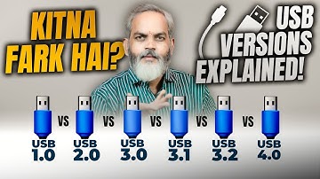 USB 1.0 vs USB 2.0 vs USB 3.0 vs USB 3.1 vs USB 3.2 ⚡ USB Versions Explained! 🔥 Kitna Fark Hai