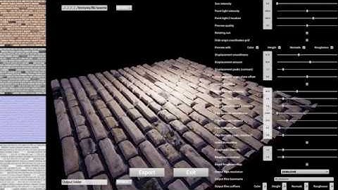 PBR generator - showcasing settings