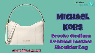 michael michael kors brooke pebble leather bucket shoulder bag