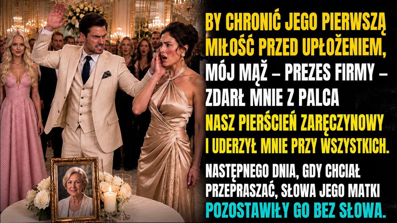 Na oczach całej Warszawy zdjął mi z palca pierścionek po babci i rzucił go na tacę aukcyjną, jakby był śmieciem. Krew spływała mi po dłoni, a on patrzył na mnie jak na wroga. „Jutro kupię ci...