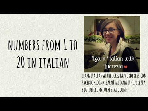 Italian for absolute beginners: numbers from 1 to 20