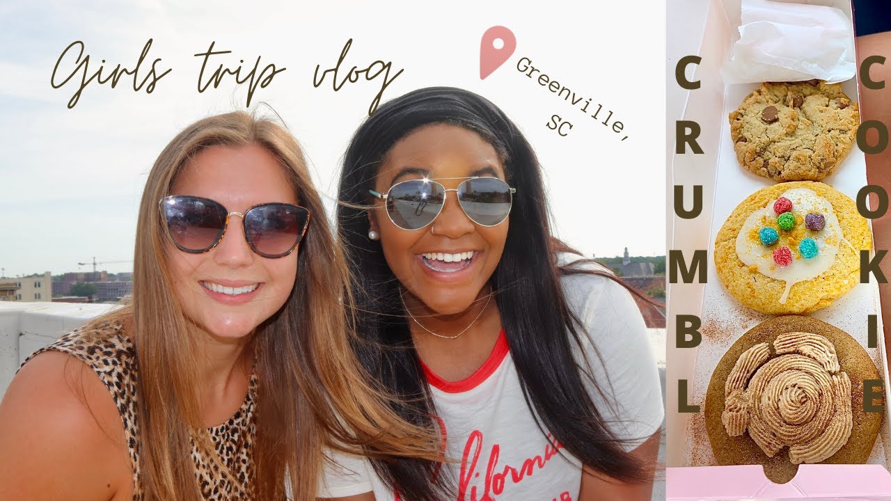 GIRLS TRIP VLOG // Greenville, SC Crumbl Cookie taste test