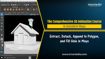 Maya Course | How to use Extract, Detach, Append to Polygon, and Fill Hole in Maya