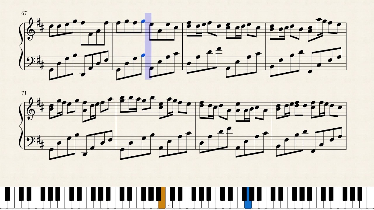 in (Pachelbel) - Piano YouTube