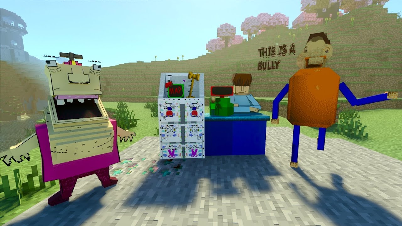 Baldis Basics Revamped Addon MCPE in Minecraft Bedrock | WedCraft - YouTube
