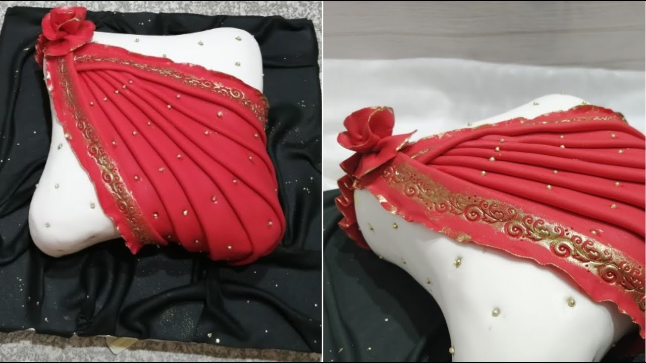 How to make a Saree Cake Design |  Mother's day cake | Pillow Cake - Sugarpot Delights