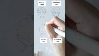 How to draw anime hair Korean vs Japanese vs Indian vs American #howtodrawanime #animehairstyle How to draw anime hair Korean vs Japanese vs Indian vs American #howtodrawanime #animehairstyle