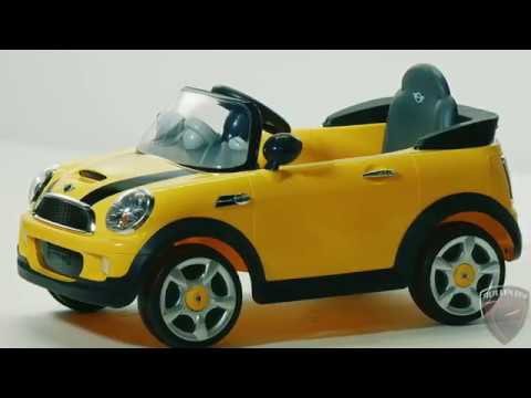 rollplay-6v-mini-cooper-ride-on-toy,-battery-powered-kid's-ride-on-car---yellow