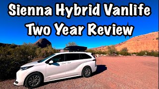Living in a Toyota Sienna Hybrid  Two Year Van Life Review Update
