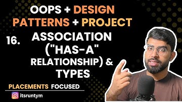 L16. Association ("Has-a" Relationship) & Types || Master OOPs in Java SOLID, Design Pattern