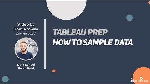 How to in Tableau Prep in 5 mins: Sample Data