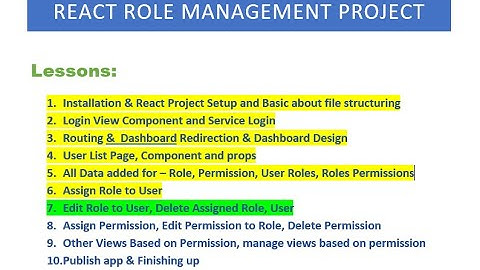 #7 React Role Management Project Bangla Video Tutorial Day 7 - Edit User Role and other issues